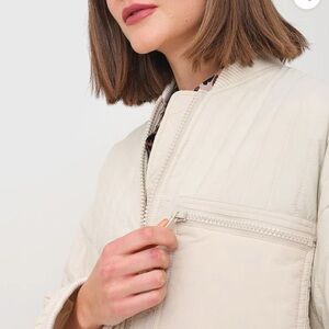 Topshop Cream Puffer Jacket